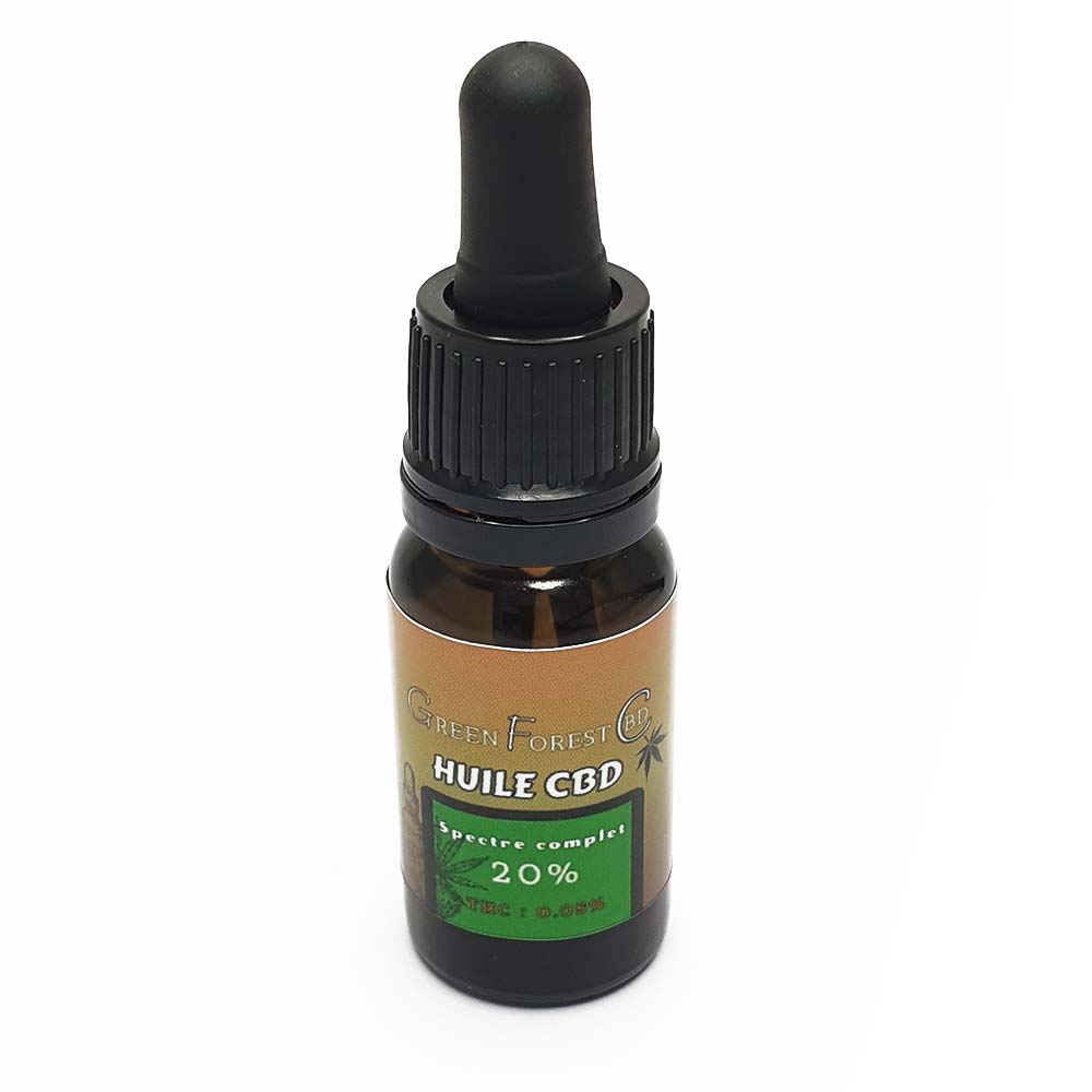 Huile de CBD Full Spectrum 20%, 10ml par GreenforestCBD.fr